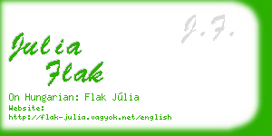 julia flak business card